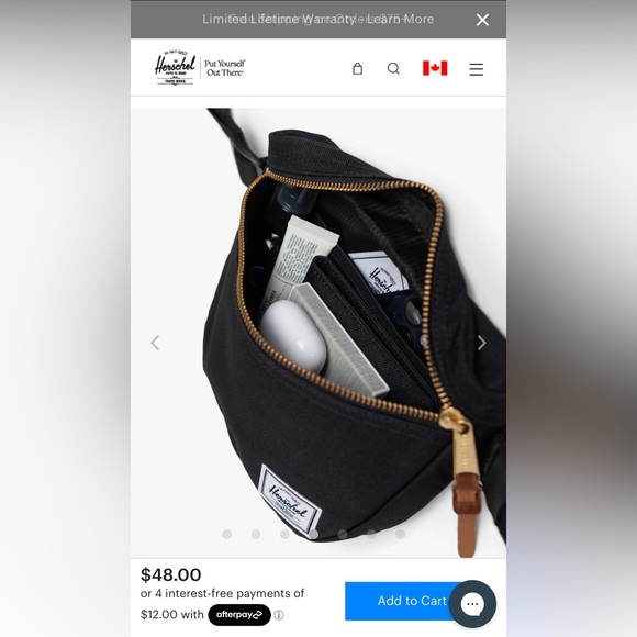 Classic Herschel “hip pack” (or fanny pack). Colour dusty pink (“nirvana”). - Picture 3 of 5